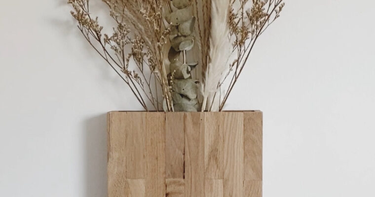 DIY Wandvase für Trockenblumen