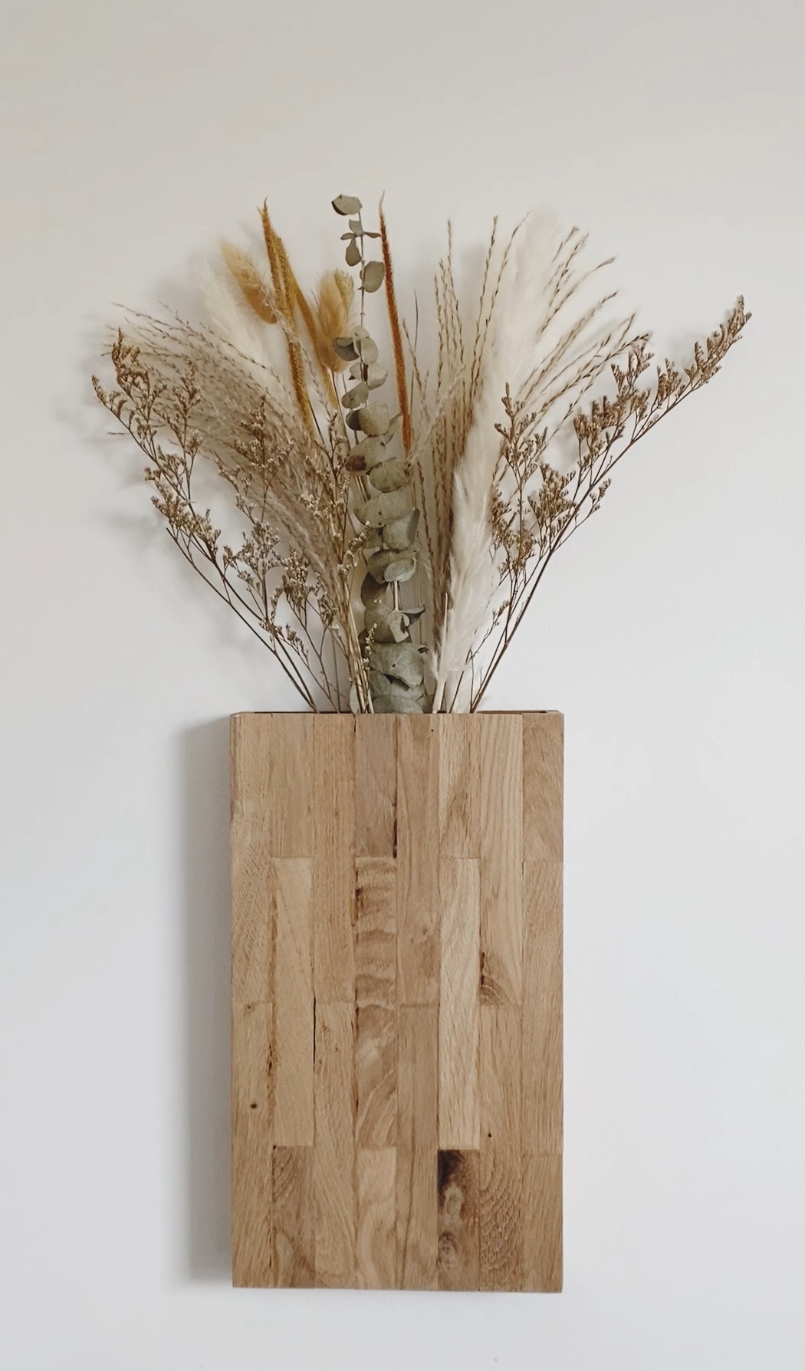 DIY Wandvase für Trockenblumen